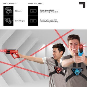 Sharper Image lasertag for 2 spillere, infrarød, fra 8 år