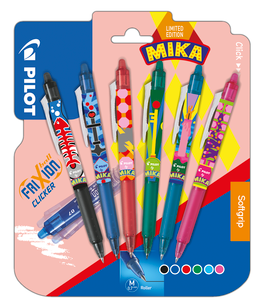 Kulspetspennor Pilot Frixion Clicker by Mika, 6-pack