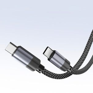 Kangaspäällysteinen USB-C - USB-C Latausjohto 1 m, magneettinen