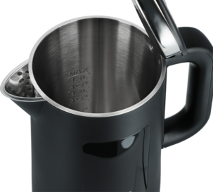Vannkoker med temperaturinnstilling svart 1,5 l