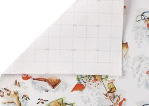 Julepapir med julemotiv 70 cm x 4 m