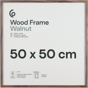 Kvadratisk fotoramme av FSC-merket tre på 50 x 50 cm