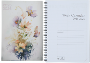 Veckokalender 2025 / 2026 A5, spiralbunden