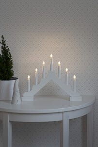 Batteridrevet adventsstake hvit, Konstsmide