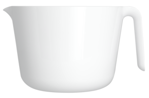 Stor vispskål i plast, vit, 3 liter