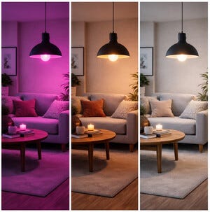 Deltaco Smart Home RGB LED-lampa E27 WiFi, 9 W