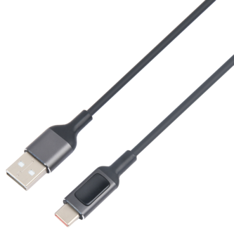 USB-A- till USB-C-kabel med display 60 W, 1 m