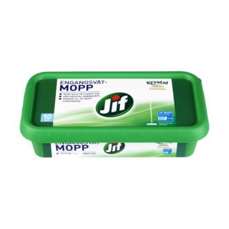 Jif Krystal engangsvåtmopp, refill 10-pakning