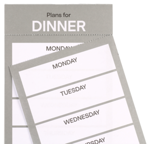 Anteckningsblock veckomatsedel