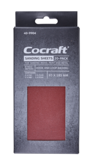 Cocraft sandpapir for slipemaskin, 185x93 mm