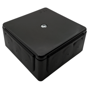 Ed-Wa kopplingsdosa utomhus, utanpåliggande, svart, IP54