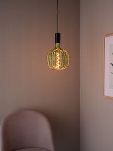 Olivengrønn dimbar LED-dekorpære, E27