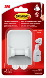 Command itsekiinnittyvä teline / koukku spraypulloille