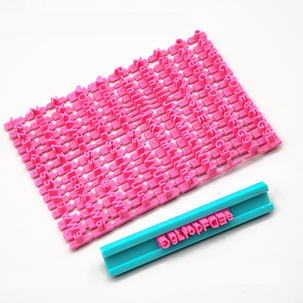 Bokstavpresse for leire