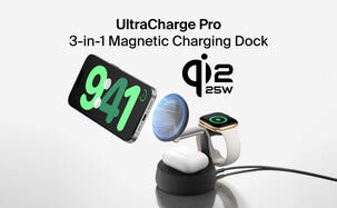 Belkin UltraCharge Pro 3-i-1 Qi2-lader, 25W