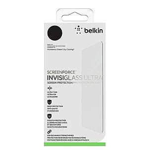 Näytönsuoja iPhone X/XS, Belkin ScreenForce InvisiGlass Ultra