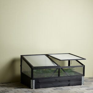 Drivhus til pallekarm 120 x 80 cm, svart