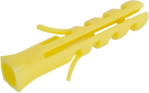 Plastplugg 5 x 24 mm, gul