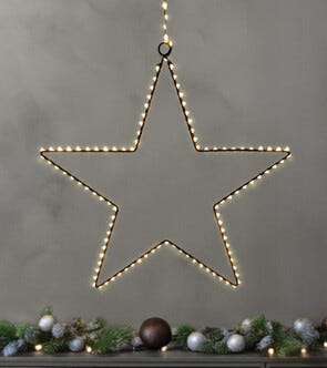 Adventsstjärna metall LED varmvit 38 cm Northlight