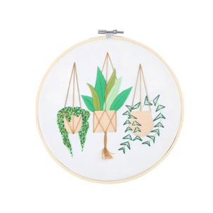 DIY-kit broderi Blomamplar, nybörjare, från 12 år