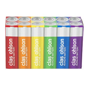 Alkaliska AA/LR6-batterier 12-pack Clas Ohlson