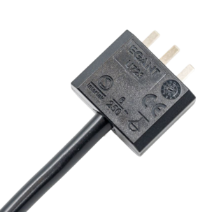 Jordad lamppropp DCL med 15 cm sladd, svart