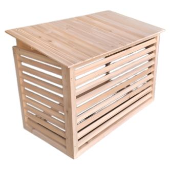 Ilmalämpöpumpun suojakotelo puu, 106 x 55 x 73 cm