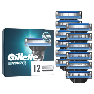 Gillette Mach3 barberblad, 12-pakning