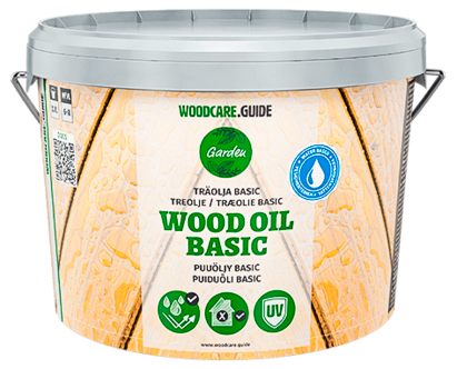 Träolja WoodCare.Guide Basic utomhus, 2,7 liter