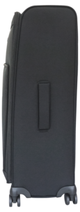 Pehmeä matkalaukku suuri, 4 pyörää, musta