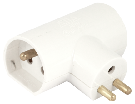 Gelia 2-osainen valaisinpistorasia, maadoitettu