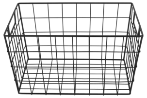Trådkorg i metall, förvaringskorg svart