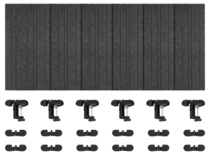 Streamplify akustikkpanel mørkegrått 60 × 30 cm 6-pakning