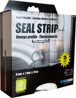Tetningslist Omega-profil hvit, 1–7 mm, Stokvis Tapes