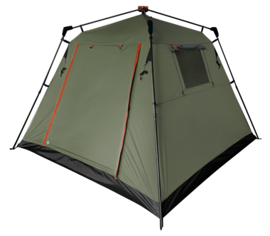 Tält 4 personer Quick-up, 2,4 × 2,1 m, grön