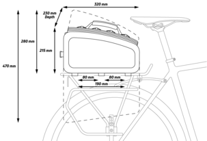 Zefal Z Traveler 80 cykelväska pakethållare, expanderbar