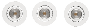 Downlight LED dimbar, 3-pakning