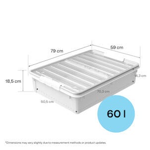 SmartStore Bedroller stor sänglåda med hjul 60 liter