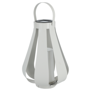 Northlight solcellslykta metall med handtag, grå