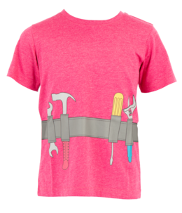 T-shirt barn Tool Belt, rosa