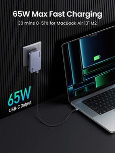 Ugreen Nexode Pro USB-C reiselader 65 W, 3 porter