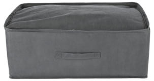 Oppbevaringsveske med glidelås, grå, 58 x 44 x 22 cm