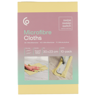Mikrofiberdukar, 10-pack, 30 x 23 cm
