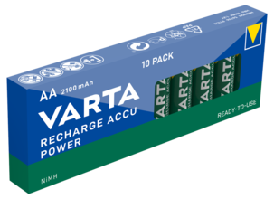 Varta Power oppladbare AA/HR6-batterier, 10-pakning
