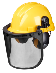 Suojakypärä, jossa kaksi visiiriä