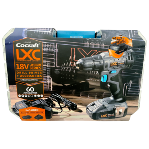Cocraft LXC DD650-K skruvdragare 18 V batteri och tillbehör 
