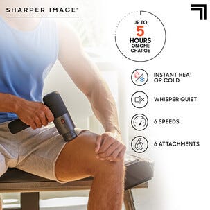 Sharper Image Powerboost Pro+ massagepistol, 6 munstycken