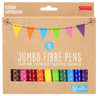 Jumbo tusjpenner 12 stk/pk