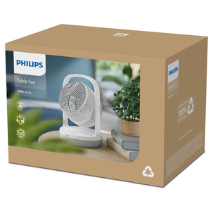 Philips CX2050/00 bordsfläkt tyst och liten, 24 W