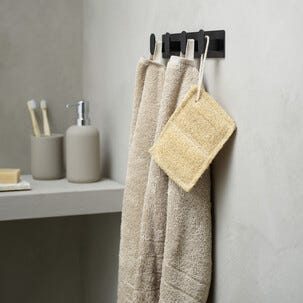 Selvheftende kroklist med 4 kroker, svart